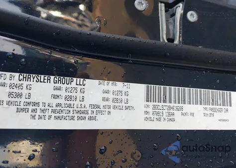 2011 Dodge Charger R/T z USA, uszkodzony, nr VIN 2B3CL5CT2BH616208